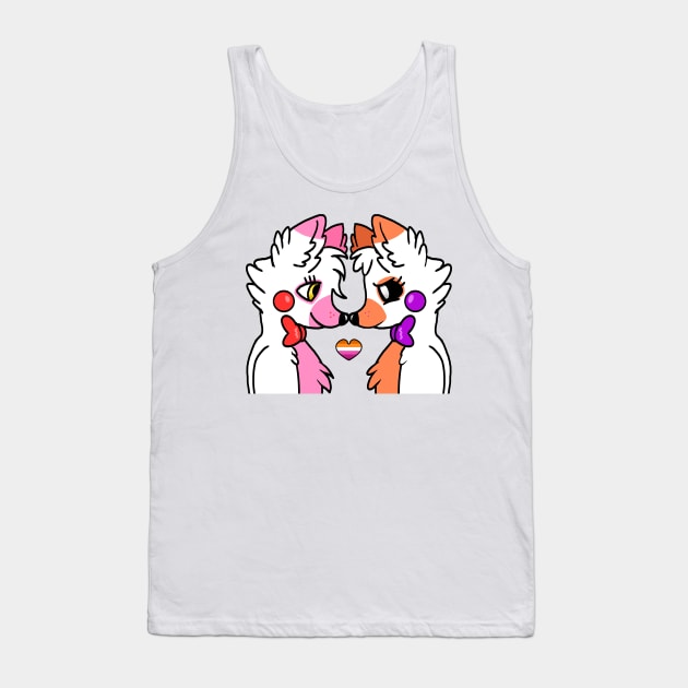 Lesbian Foxes - Mangle and Lolbit Tank Top by Toribit